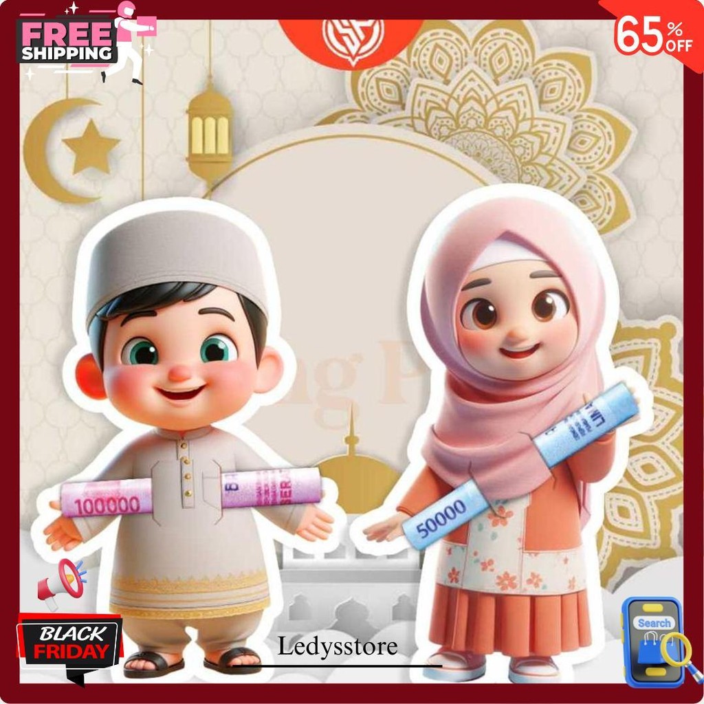 

5 Pack Amplop Lebaran 2025 Isi 50 Pcs Amplop Karakter Lucu Amplop Angpao Idul Fitri Lucu Gratis Ongkir