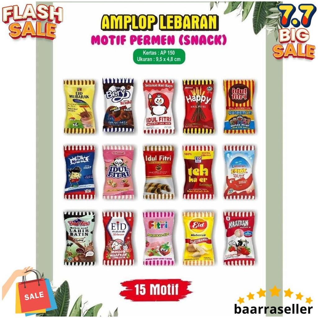 

Amplop Lebaran Permen Snack Viral Lucu Bahan Premium Tebal - Isi 10 Original Produk