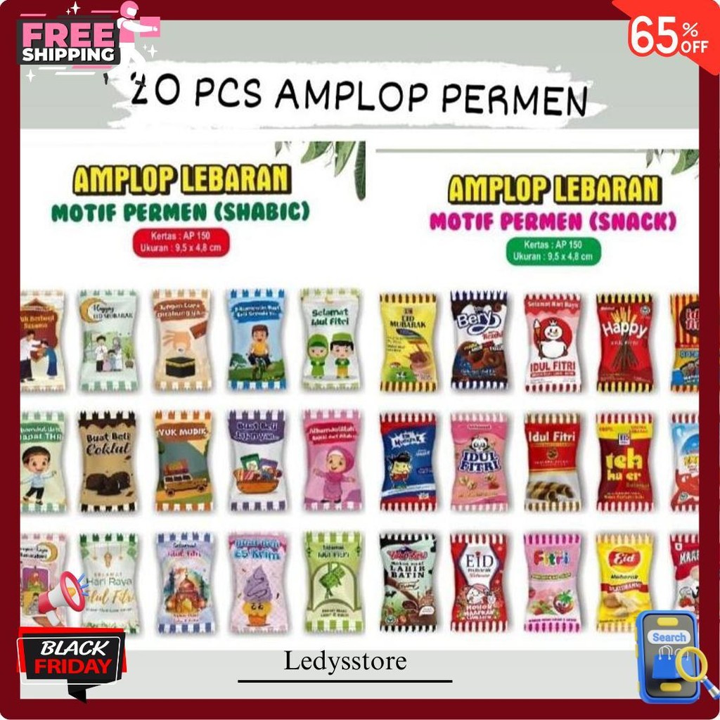 

(15Pcs) Amplop Permen Premium Idul Fitri Termurah Banget