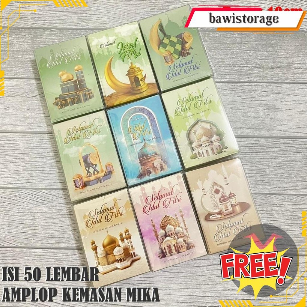 

[50 Lembar] Amplop Lebaran Kemasan Mika Isi 50 Lembar Amplop Idul Fitri Thr Lucu Gift Eid Mubarak Motif Banyak Islamic Dan Kartun Lucu 2025 Hari Raya Termurah Banget
