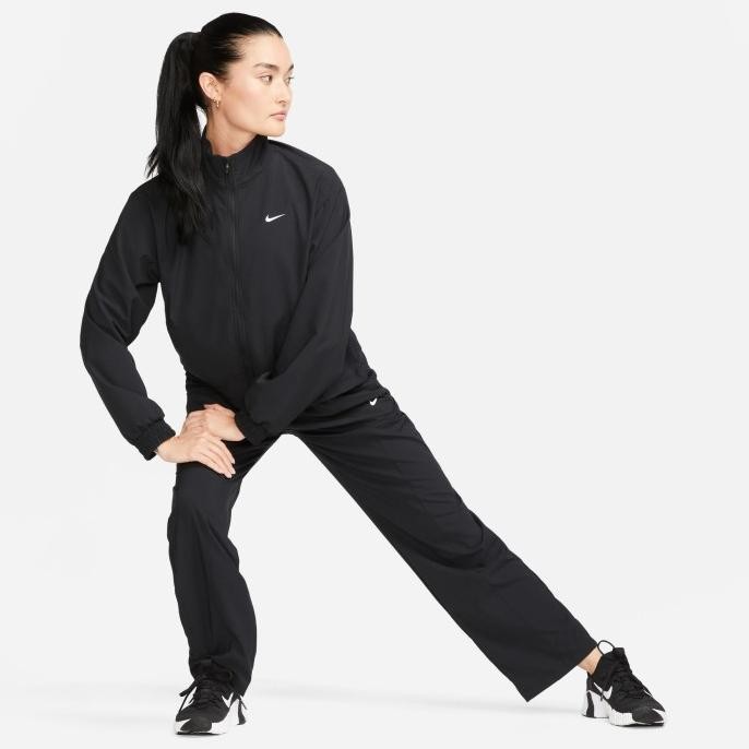 Promo (100% Original) Nike Women Training Dri-Fit One Jacket Jaket Fitness Wanita Black White