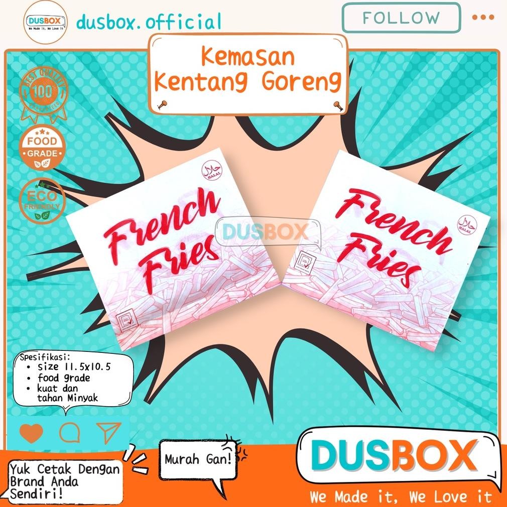 Bisa COD Kantong Kentang Goreng / Kemasan Kentang Goreng / Kantong Kertas Kentang Goreng / Bungkus K