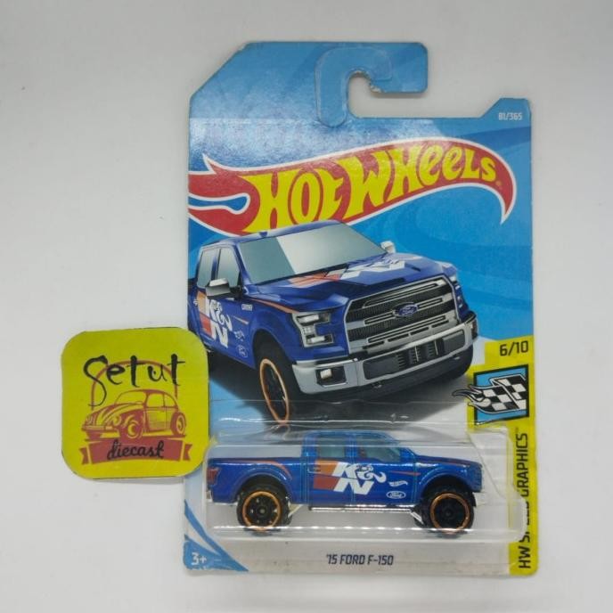 HOT WHEELS HOTWHEELS 15 FORD F-150 TRUCK K&N BIRU BLUE