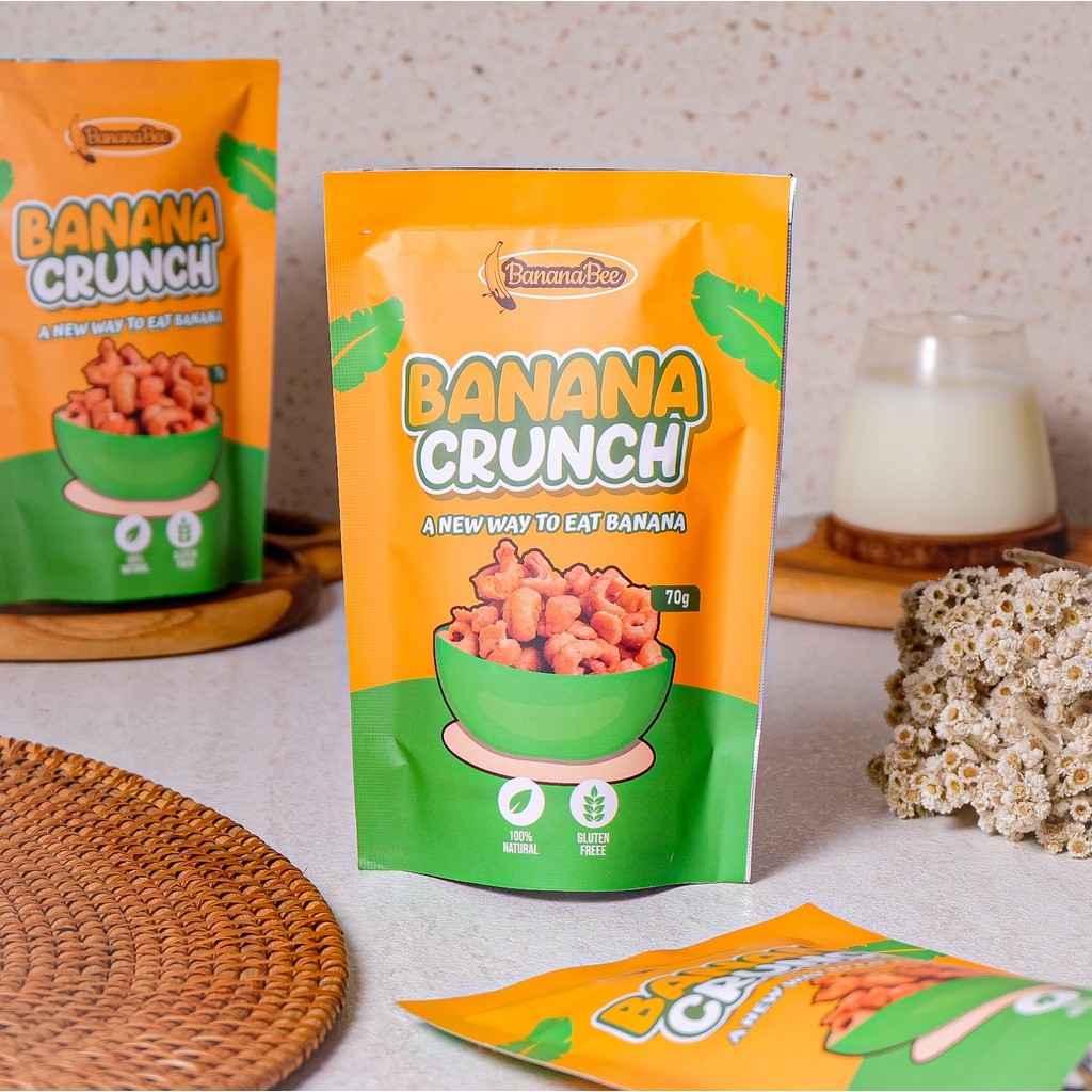 

Sale Banana Crunch (PREMIUM) / Keripik Pisang / Banana Chips 70gr in pouch / BananaBee