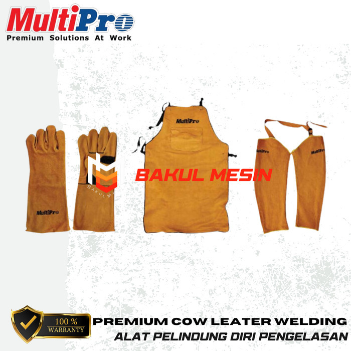 Apd Welder Premium Cow Leater Welding Glove Apron Arm Sleeve Multipro
