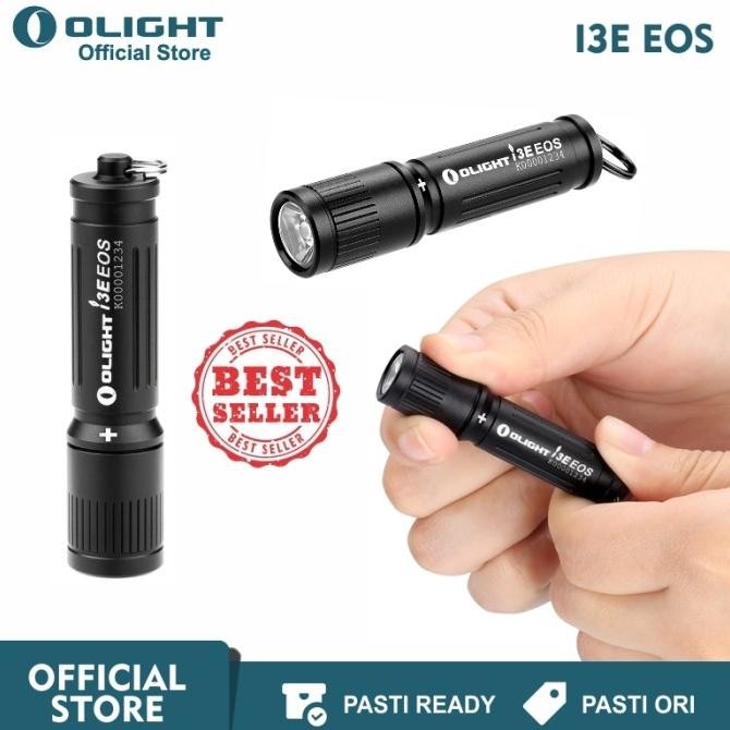 Olight I3E Eos (Black) Flashlight Senter Led Original Dan Terpercaya