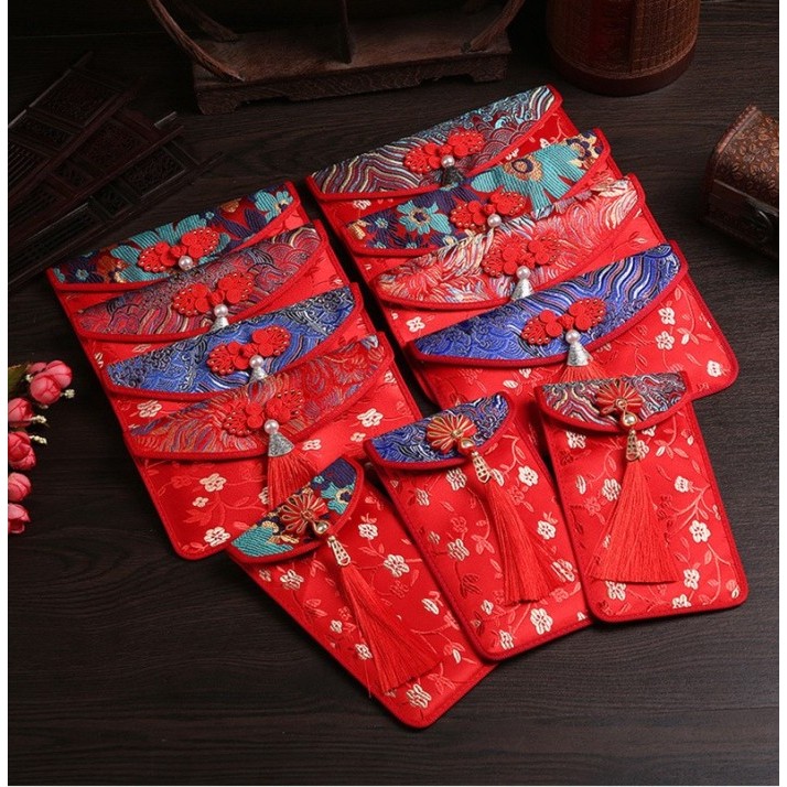 

Amplop Angpau Imlek Premium / Angpao Kain Fabric Chinese New Year 4210