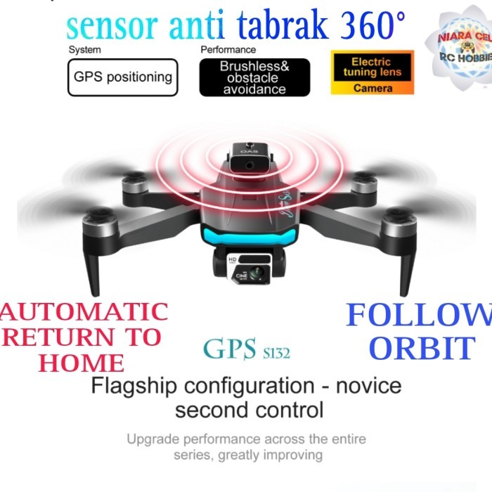 Drone Gps Jg99 Kamera Fullhd Optical Flow Brushless Stabil Bisa Rth