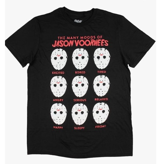 Kaos T-Shirt  The Many Moods Of Jason Voorhees Mas