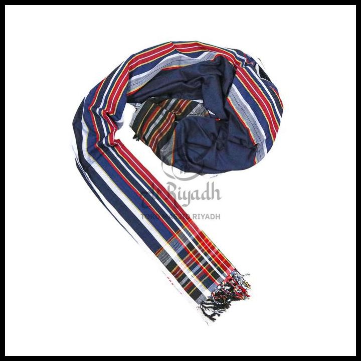 Best Seller Sorban Arriyadh Tenun Qubbatul Hodro Full Motif Garis Warna