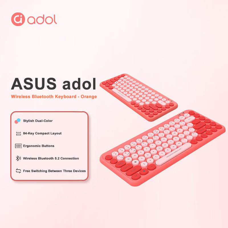 IQS ASUS adol 84 Keys Bluetooth Wireless Keyboard Mouse Android IOS Huawei Xiaomi Tablet iPad Air Mi