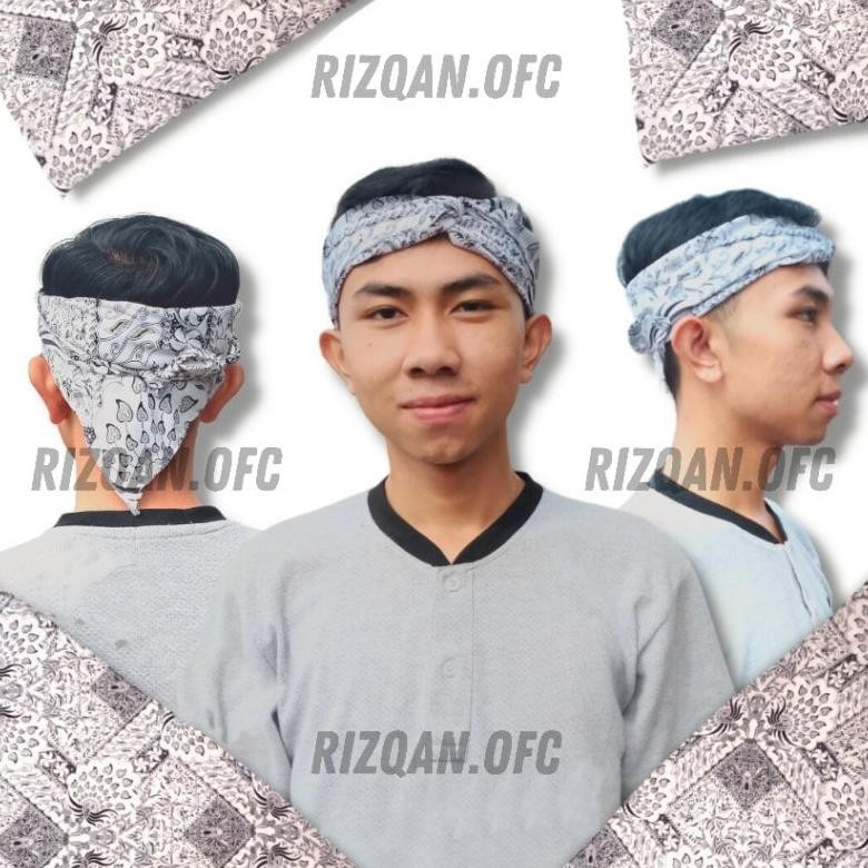Slayer Ikat Segitiga Ikat Batik Iket Batik Ikat Kepala Iket Sunda Batik Putih Pria Syal Bandana Pria