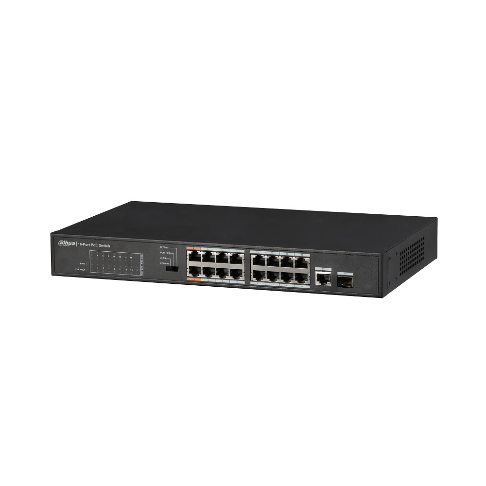IQS S1300C-16ET1GF-APWR 16-Port PoE Switch (Unmanaged), Support IEEE802.3af, IEEE802.3at standard, P