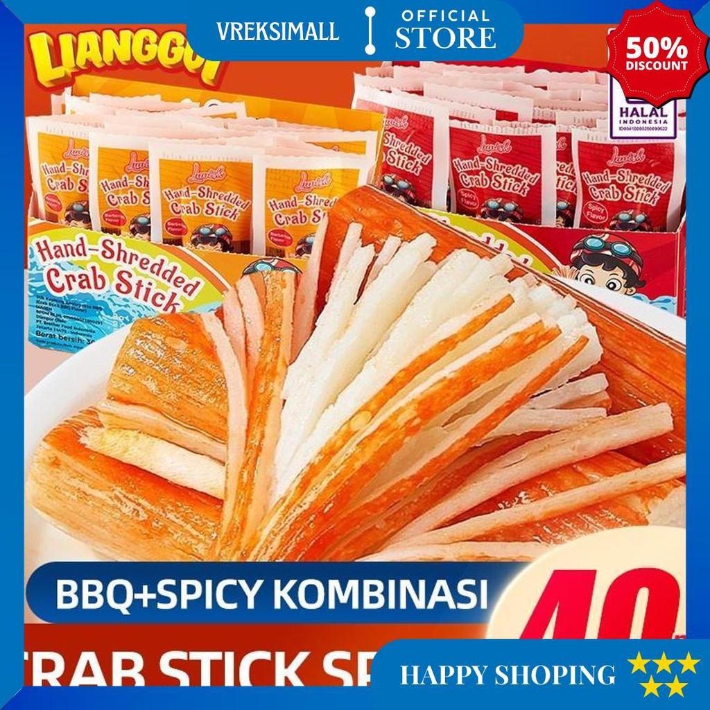 

[Halal] [ Luvish ] Paket Kombo Crab Stick I Crab Bbq I Crab Spicy I Crab Flavor Lebaran Best Seller Enak Cemilan D Cod