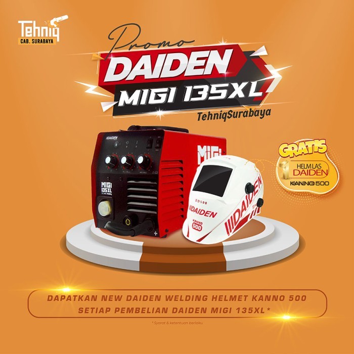 Mesin Las / Trafo Las Listrik / Las Mig DAIDEN MIGi 135 XL