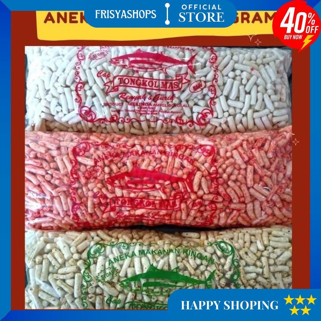 

Kerupuk Serba 500 Gram Ikan Tongkol/Kerupuk Tahu/Kerupuk Manggar D Cod