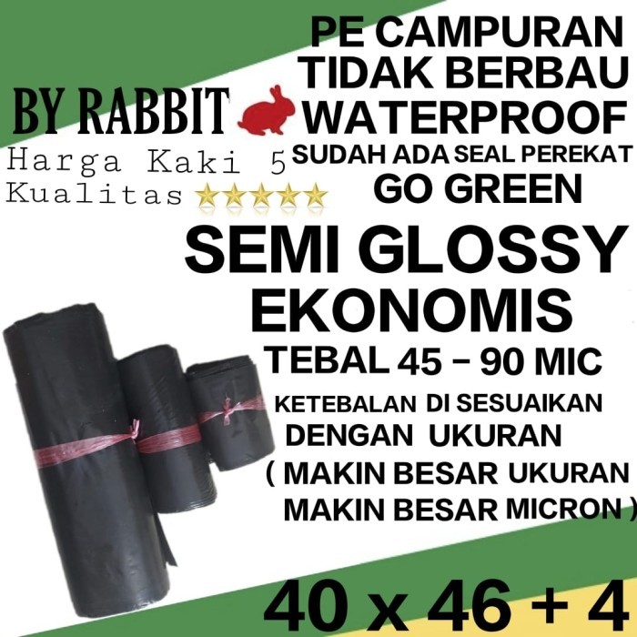 

Plastik Packing Polymailer Ldpe 40X50 Semi Glossy Ekonomis (100Lembar)