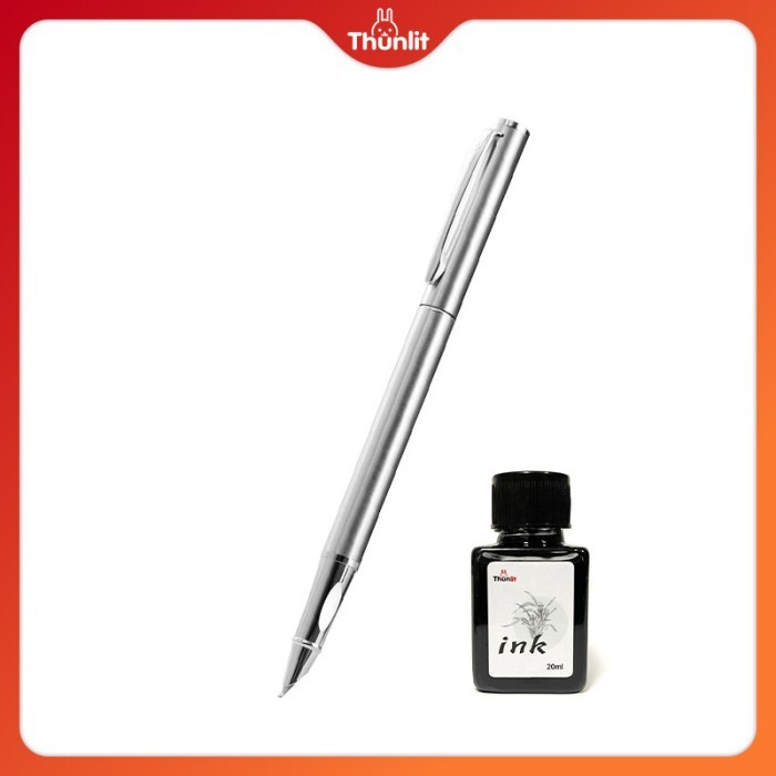 

TERLARIS! Best Thunlit Sketch Fountain Pen Bent Nib 1.0mm Broad Iridium Nib Pen