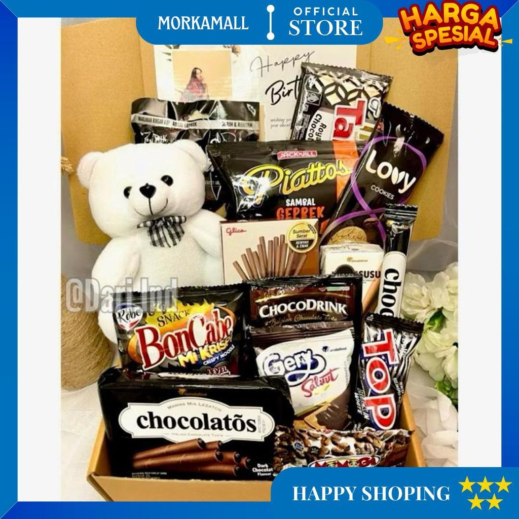 

Snack Box Kado Ulang Tahun / Hampers Snack Murah / Buket Snack / Buket Jajan / Kado Ulang Tahun / Hadiah Ulang Tahun / Hadiah Valentine / Kado Valentine / Kado Anniversary / Hadiah Anniversary / Hadiah Birthday / Hampers Cewek / Kado Natal D Best Seller