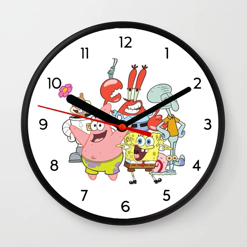 Jam Dinding dengan Gambar Karakter - karakter Lucu SpongeBob SquarePants spongebob