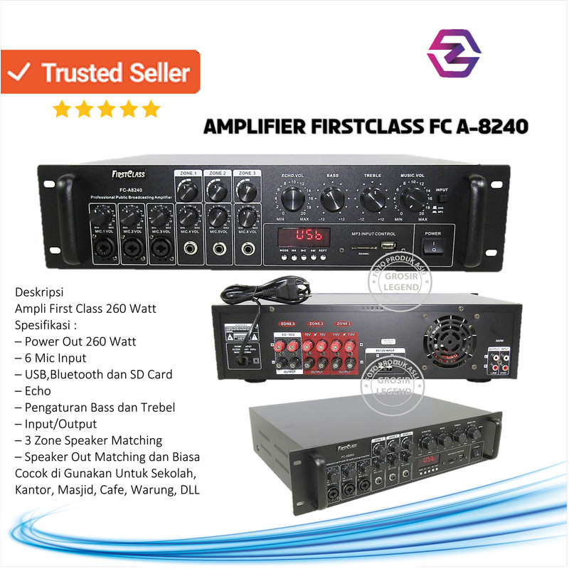 Amplifier Firstclass FC A8240 Original Ampli Masjid FC A 8240