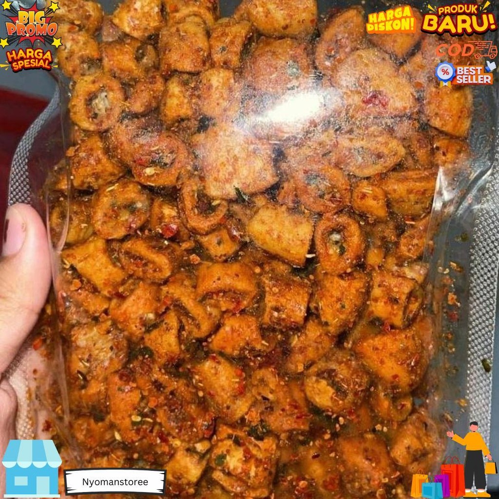 

500 Gr Sotong Goreng Renyah Gurih Pedas Daun Jeruk Food Kering D Termurah