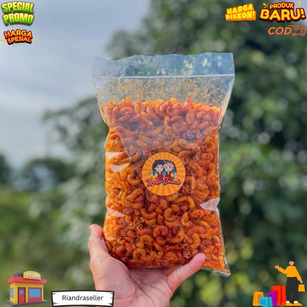 

Promo !!! 500Gr Makaroni Cikruh Pedas / Ext Pedas / Original Daun Jeruk. D Termurah