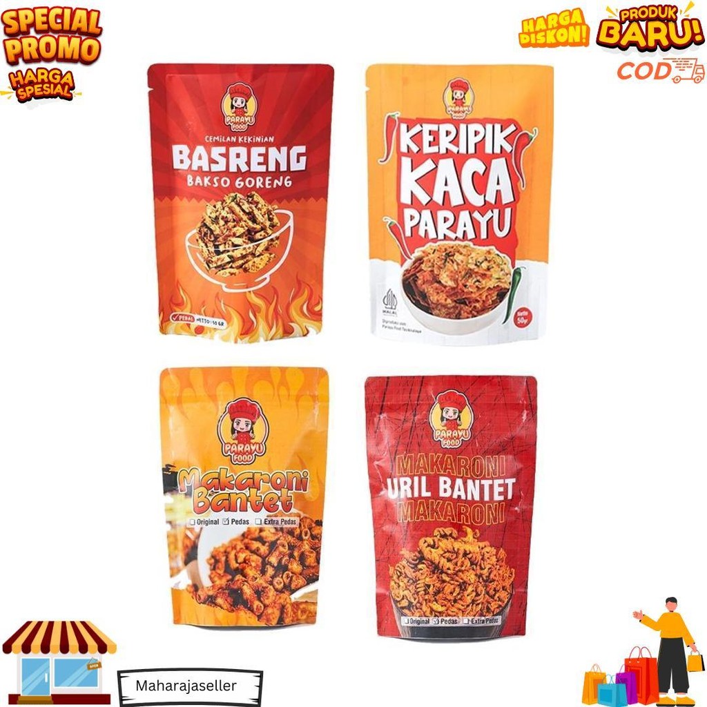 

Parayu Food - Paket Usaha Dapat 25 Pcs Ukuran 50Gr Varian Bareng Kripca Lidi Makaroni Urill Bantet Kerupuk Basreng D Terlaris