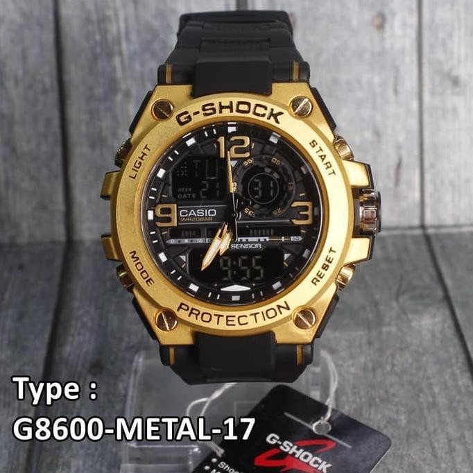 fgk-24 GA WATCH Gshock G-shock GST8600 GST 8600 Olahraga Digital Jam Tangan Pria + Casing + Tahan Ai
