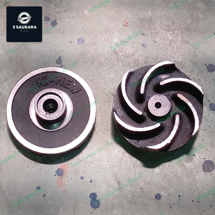 STOK TERBARU kipas pompa air impeller alkon wp 30 (6 daun - sepy - 19mm) dalam 26mm