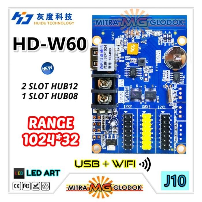 HUIDU HD-W60 WIFI + USB RUNNING TEXT CONTROLLER CARD | 1024 X 32 - J10