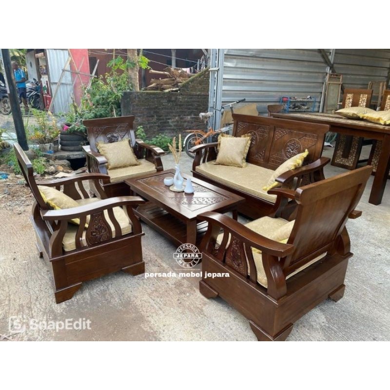 Kursi tamu minimalis / Kursi tamu jati / Kursi tamu / Kursi / Meja tamu / Meja / Meja murah