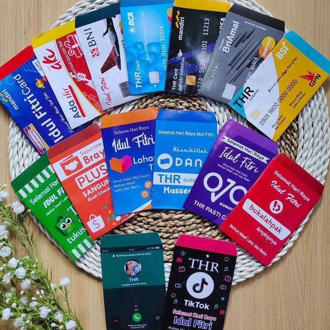 Amplop Sedang Amplop Lebaran Medium Motif ATM amplop lebaran gambar ATM Viral 2025 DEL