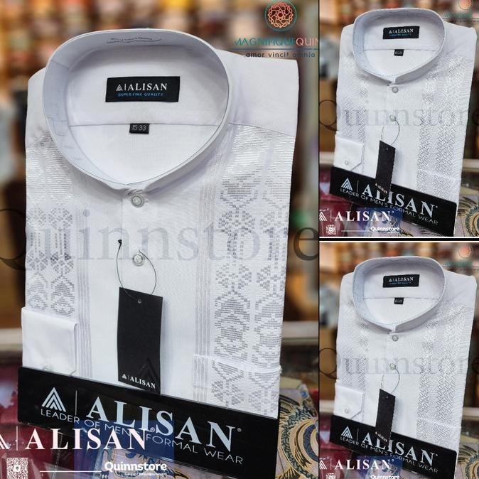 ALISAN Kemeja Koko Lengan Panjang Reguler - Putih Terlaris