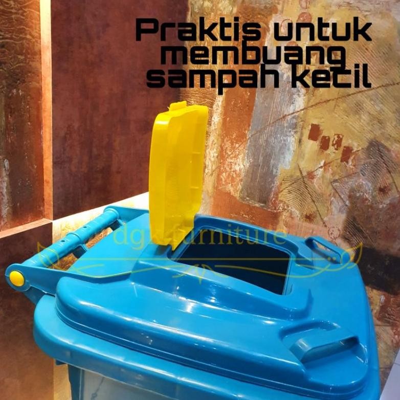 Promo Tong Tempat Sampah Plastik Dustbin Besar Roda Beroda 50 Liter 50L 50 L MURAH Termurah