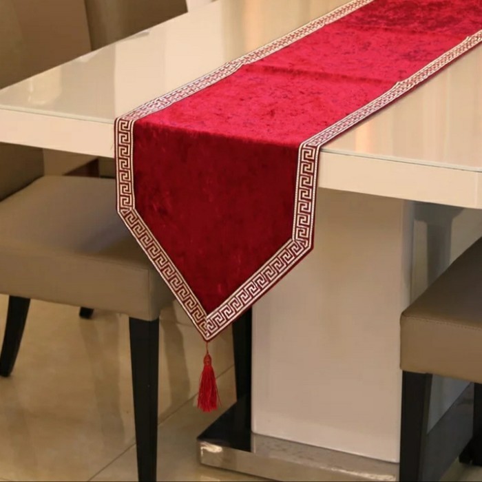 Taplak Meja Panjang 340 cm - Table Runner Belgi Mewah 3 meter