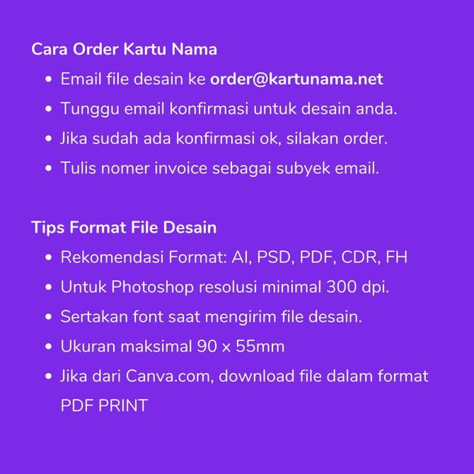 

PROMO / Kartu Nama Emboss / Timbul Non COD