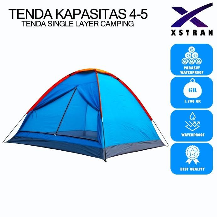 Tenda camping 4-5 person - tenda 6-7orang kemping outdoor-tenda terpal Terlaris