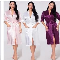 TERMURAH Kimono Tidur Panjang Satin - Long Sleepwear Baju Mandi