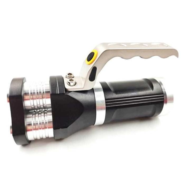 Senter LED 4 Quad Core Lamp Rechargeable 40W Hitam MURAH Terlaris