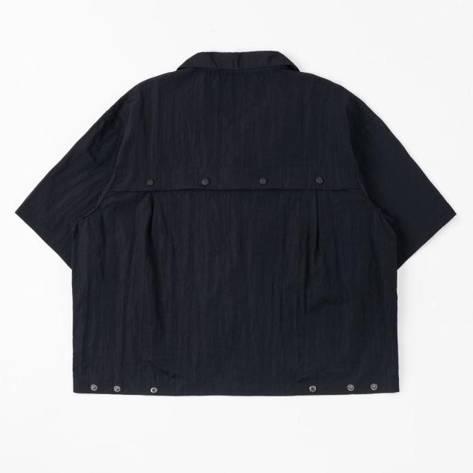 NOMADSTUDIO Nylon - Black Oversized Nylon Shirt Terlaris
