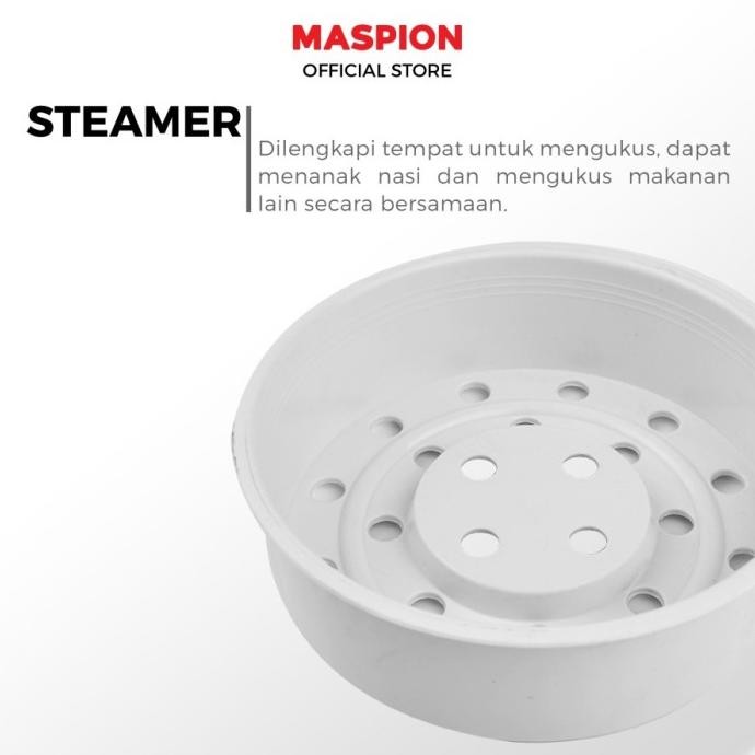 Terlaris Rice Cooker Maspion Mrj 0623 Bss Panci Stainless 0,6 Liter Magic Com Penanak Nasi Warmer St