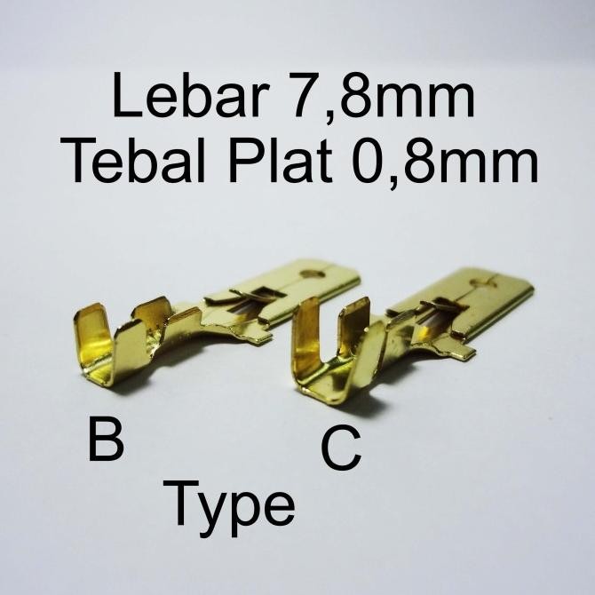 @=@=@=@=] Skun Kabel Male Gepeng 7,8 x 31mm. Tebal 0,8mm
