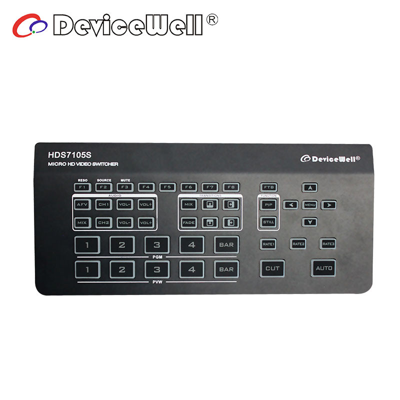 TOKOBATAKL Devicewell Mini Video Switcher HDS7105S 5-CH HD Super 4*HDMI 1*DP Multi View for Youtube 