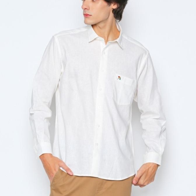 kemeja pria arnold palmer. white lengan panjang . reguler original Terlaris