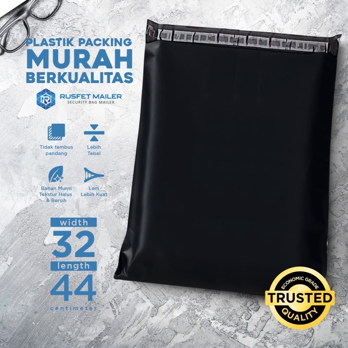 

Plastik Packing Olshop Polymailer / Polimailer Rusfet Eco Varian 32X44 Terlaris