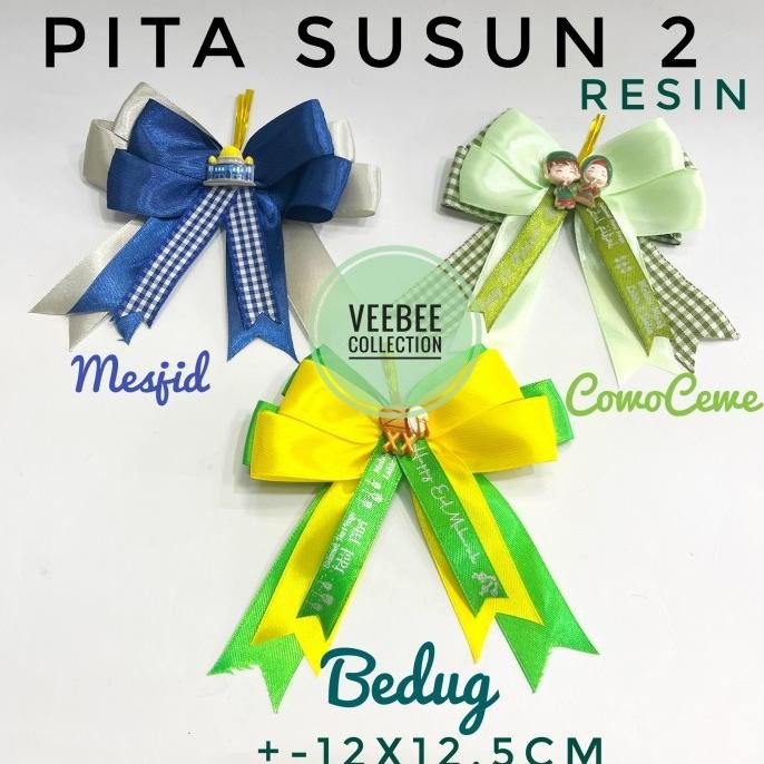 

yang dicari@@@@] Pita Susun 2 Hiasan Clay Resin idul fitri lebaran/ pita hias hampers