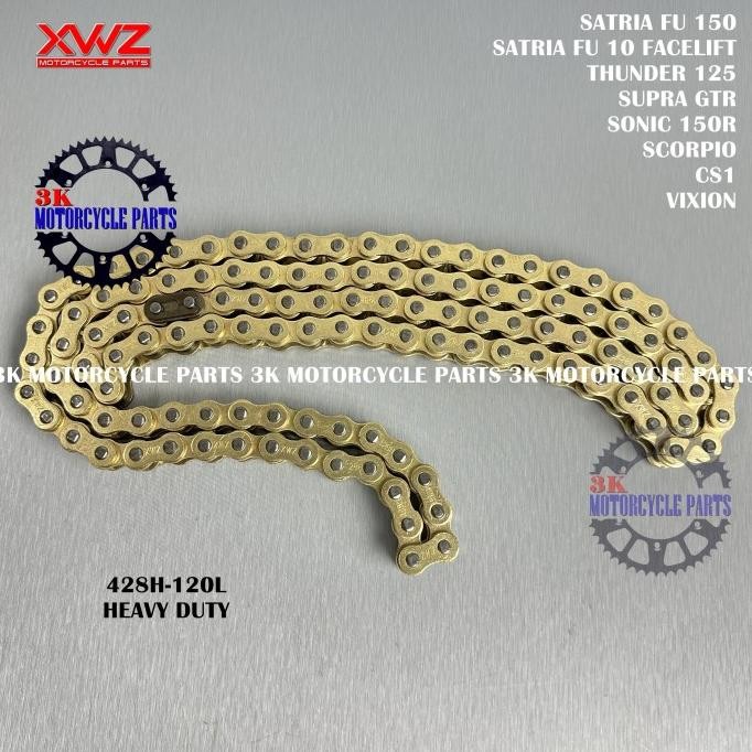 Rante Roda Rantai Motor 428H-120L Satria Fu 150 Supra Gtr Vixion Cs1