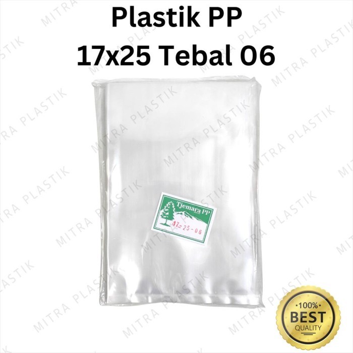 

TERPERCAYA Plastik PP 17x25 Tebal 06 Kantong Plastik Snack Keripik Tebal Bening
