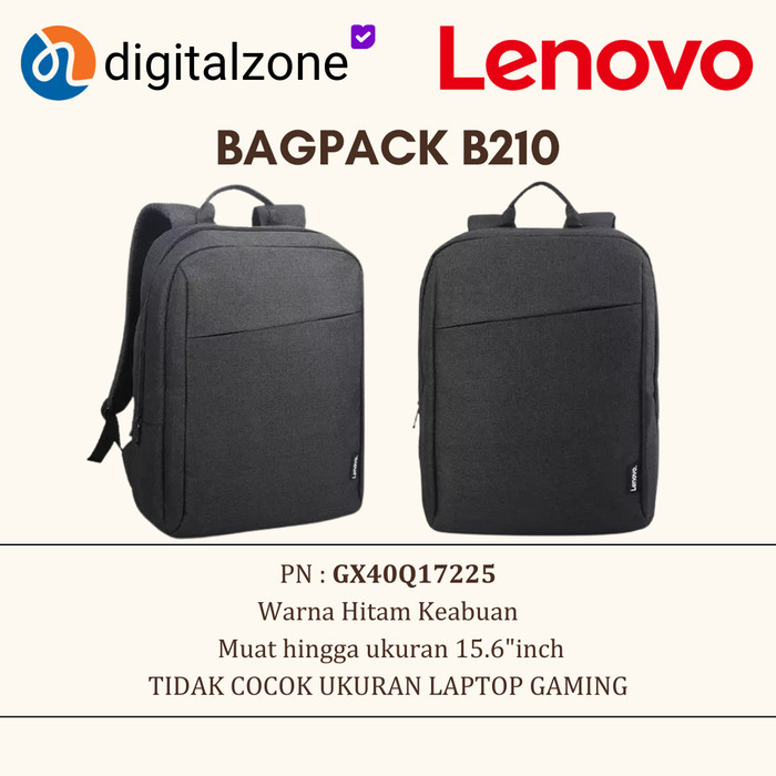 Terlaris Lenovo Bagpack B210 - TAS LENOVO - Lenovo BAG - Tas Laptop Original SALE